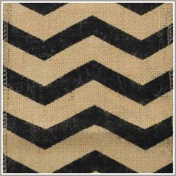 Black Burchev Burlap Chevron Ribbon