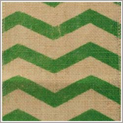 Green Burchev Burlap Chevron Ribbon