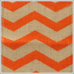 Orange Burchev Burlap Chevron Ribbon