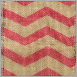 Pink Burchev Burlap Chevron Ribbon