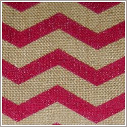 Red Burchev Burlap Chevron Ribbon