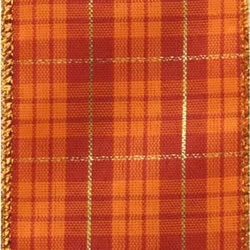 Burnt Orange Oliver, Wire Edge Plaid