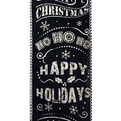 Black/White Christmas Board, Wire Edge