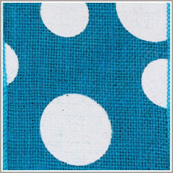 Turquoise Dixie Dotted Burlap Ribbon