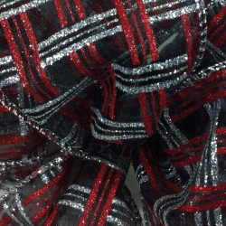 Black/Red Evelyne Christmas Ribbon