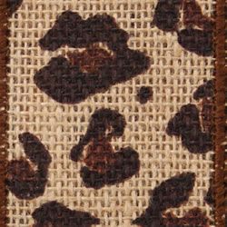 Fierce, Leopard Print Burlap Ribbon