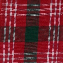 Red Plaid Garlene, Wire Edge Ribbon