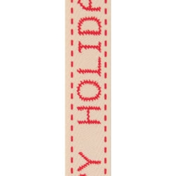 Red Holiday Twill Ribbon