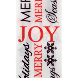 White Joy Satin Christmas Ribbon