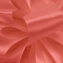 Living Coral Double Face Satin Ribbon