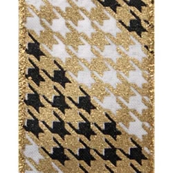 Gold/Black Loki, Wire Edge Houndstooth