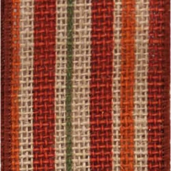 Multi Cynnie Stripe Wire Edge Burlap