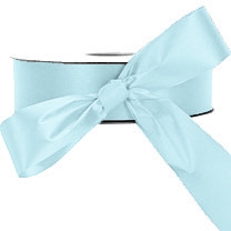 Light Blue SEA MAID Floral Acetate Satin Ribbon