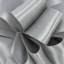 Silver Double Face Satin Ribbon