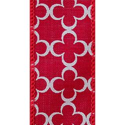 Red Trelly, Wire Edge Ribbon