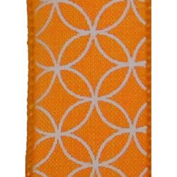 Orange Trevo, Wire Edge Ribbon