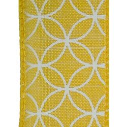 Yellow Trevo, Wire Edge Ribbon