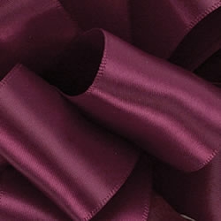 Wine Double Face Satin Ribbon