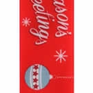 Red Greetings Christmas Ribbon