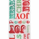 Red/Green Peace Wire Edge Christmas Ribbon