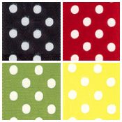 White Satin Dots Ribbon